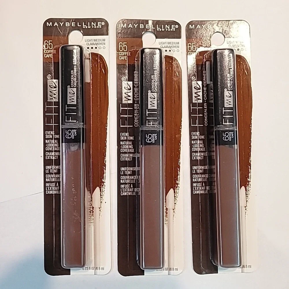 Lot of 3 | Maybelline Fit Me Liquid Concealer #65 Coffee NEW‎ Sealed Makeup